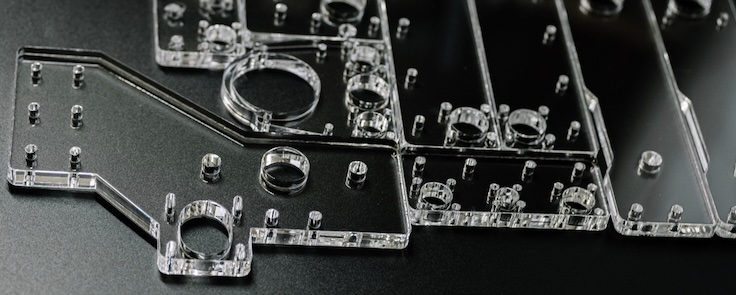 Laser machining plexiglass